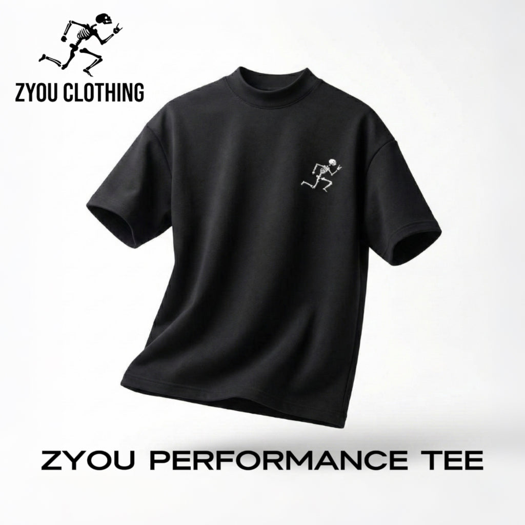 ZYOU The Peformance Tee 抗菌短袖宽松中高领男款T恤